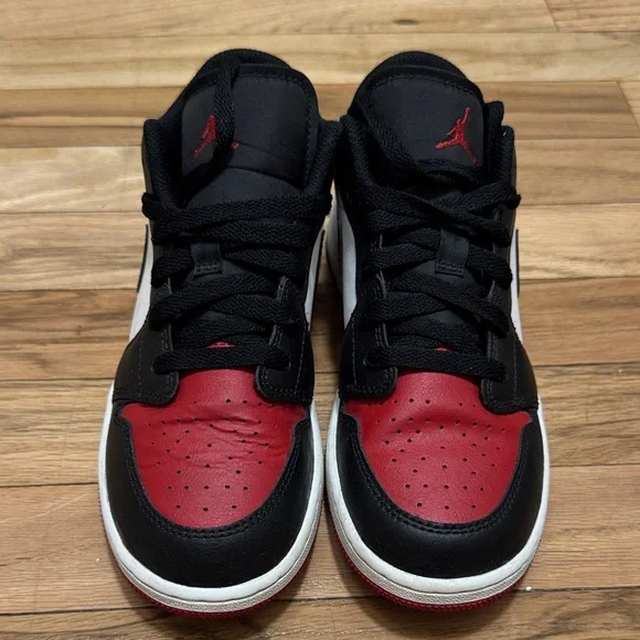 Kids Black and Red Jordan Sneakers - Picture 1 of 2